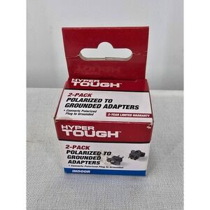 Hyper Tough 2-Pack Polarized to Grounded Adapters Gray Indoor 15A 125V 0125